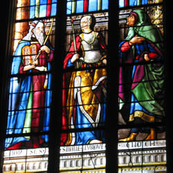 Detail of a window from Auch Cathedral